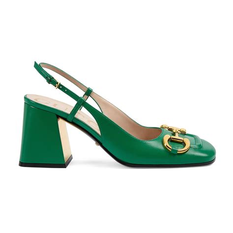 gucci mid heel slingback.